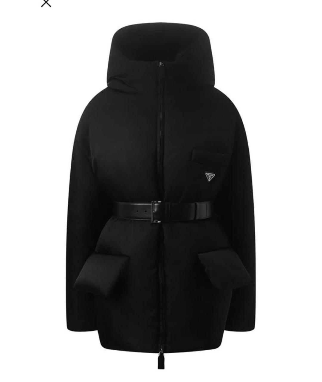 PRADA Черный полиамидовый пуховик, фото 5