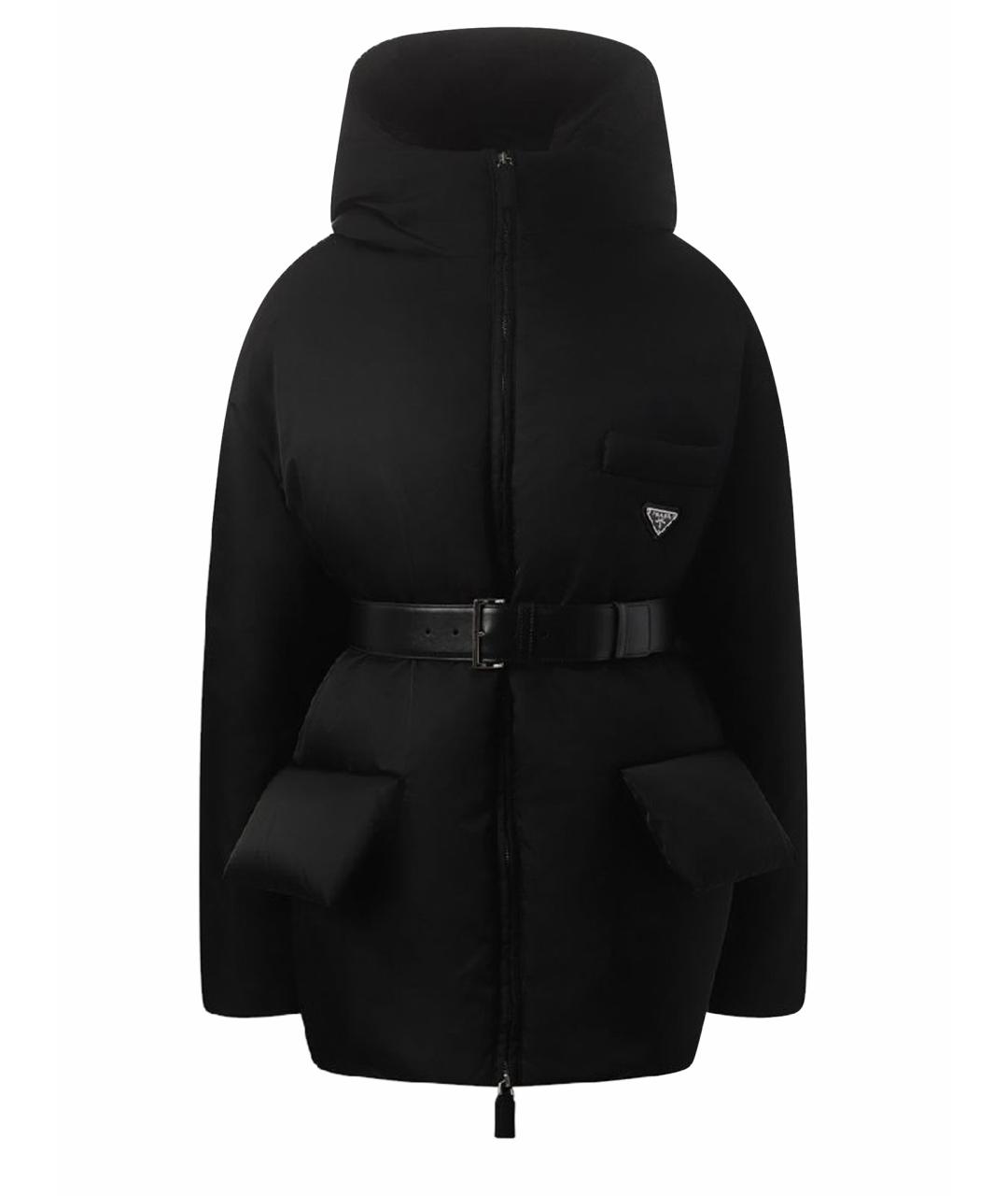 PRADA Черный полиамидовый пуховик, фото 1