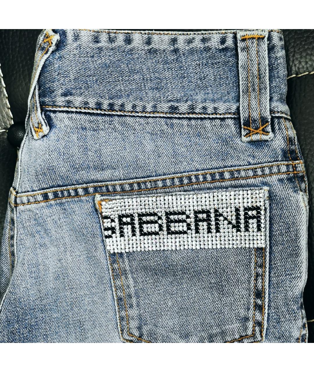 DOLCE&GABBANA Голубые хлопковые джинсы слим, фото 6