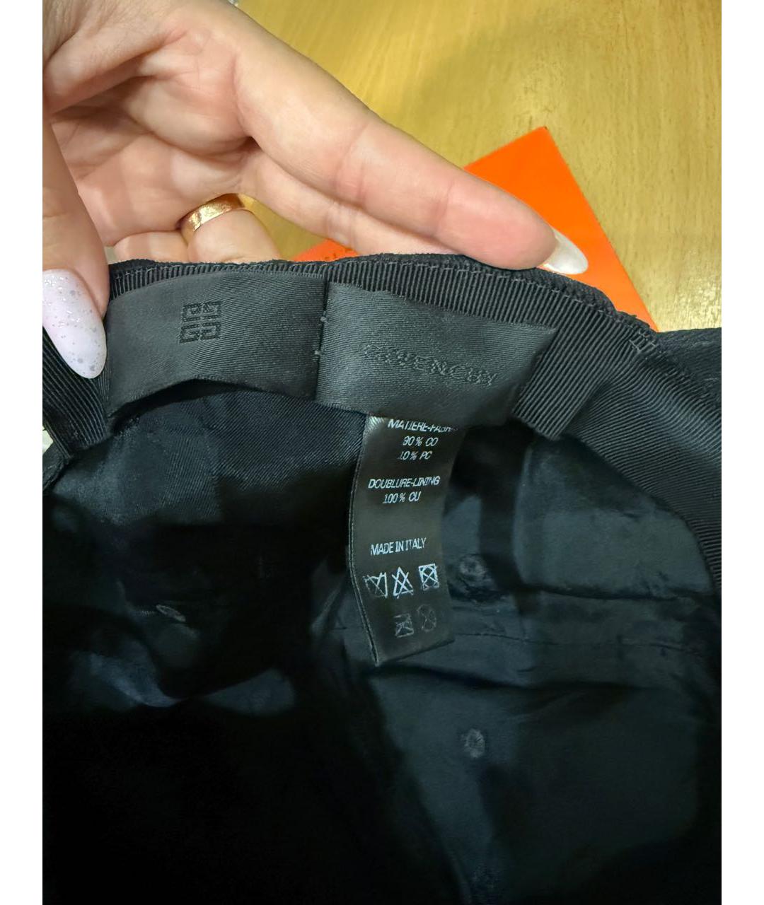 GIVENCHY Черная хлопковая кепка, фото 3