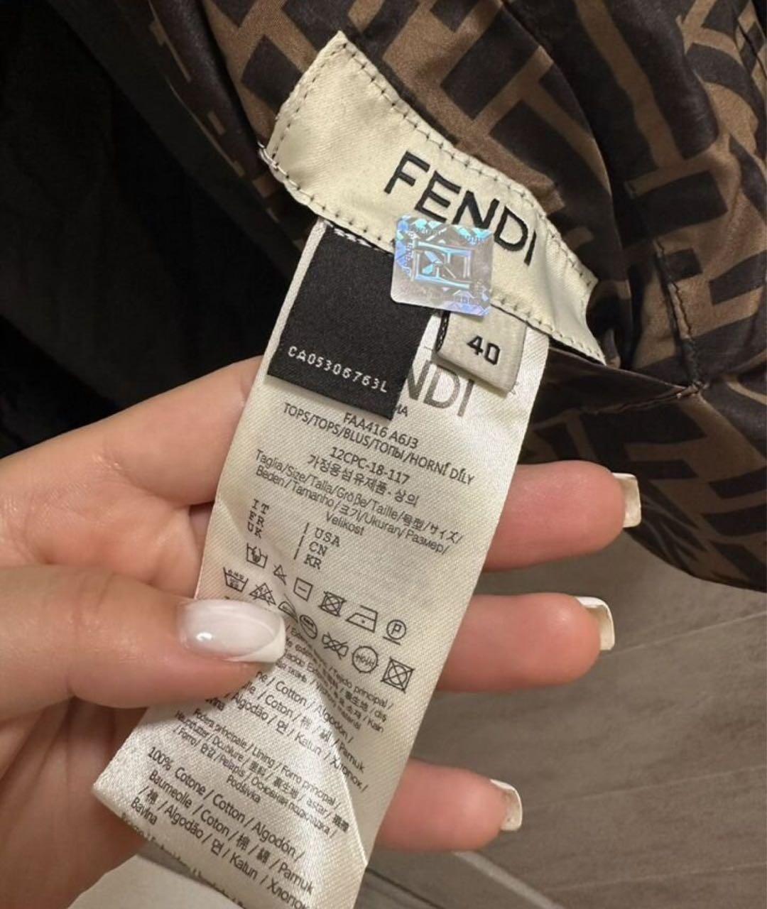 FENDI Коричневая хлопковая куртка, фото 7