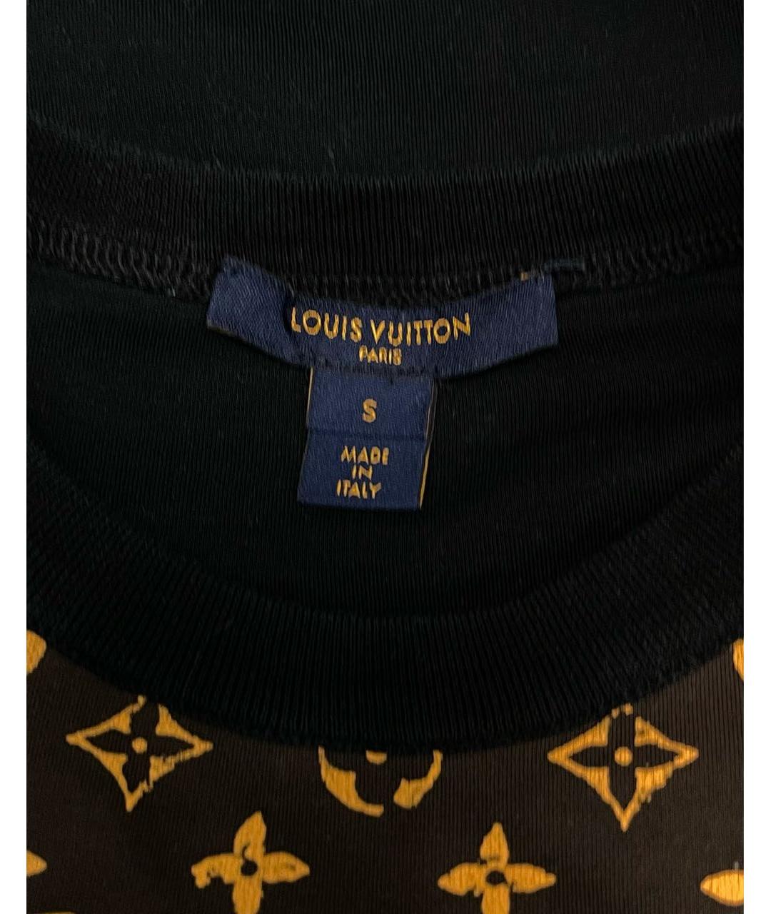 LOUIS VUITTON Черная шерстяная футболка, фото 3