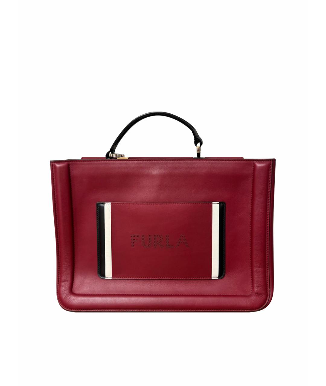 FURLA Бордовая сумка тоут из искусственной кожи, фото 1