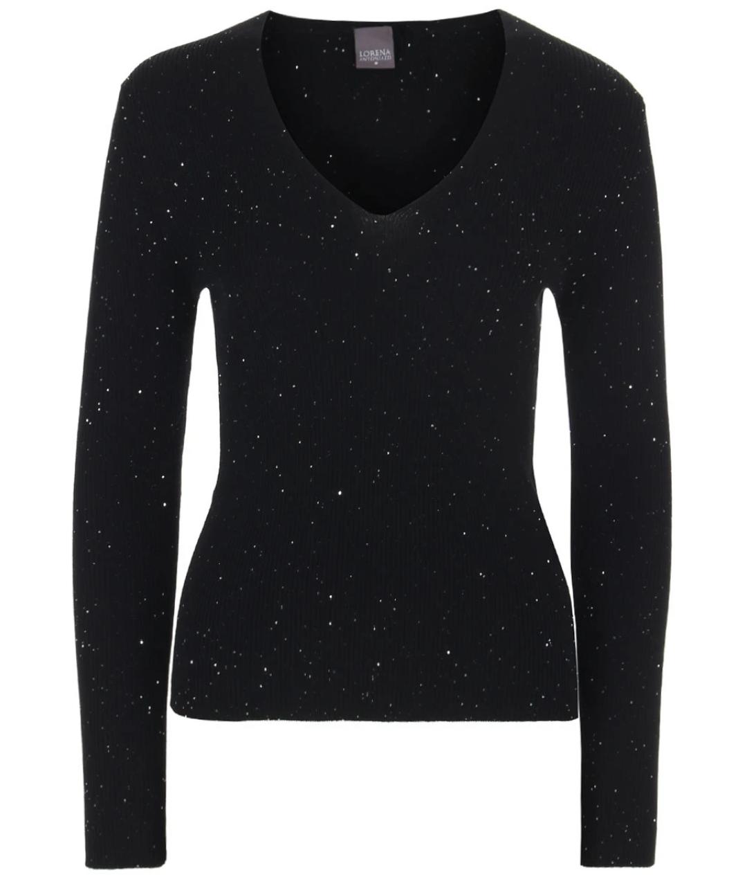 LORENA ANTONIAZZI Черный шерстяной джемпер / свитер, фото 1