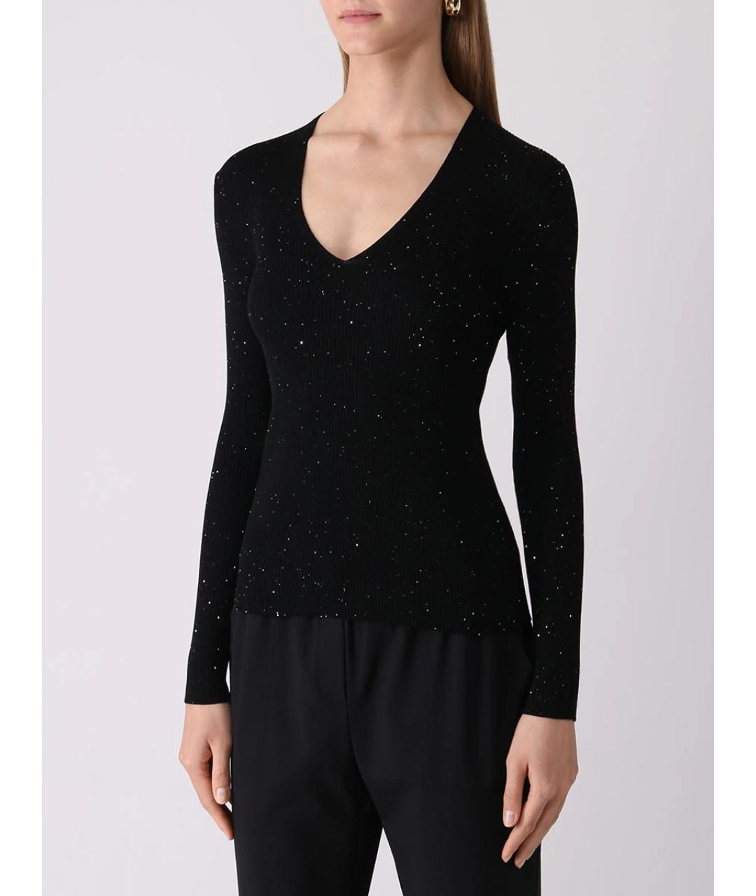 LORENA ANTONIAZZI Черный шерстяной джемпер / свитер, фото 4