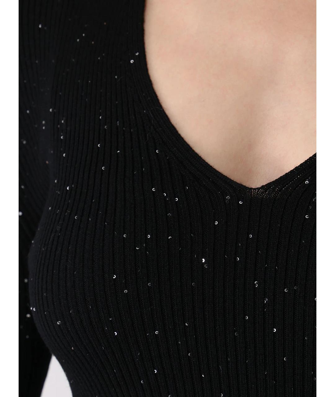 LORENA ANTONIAZZI Черный шерстяной джемпер / свитер, фото 5