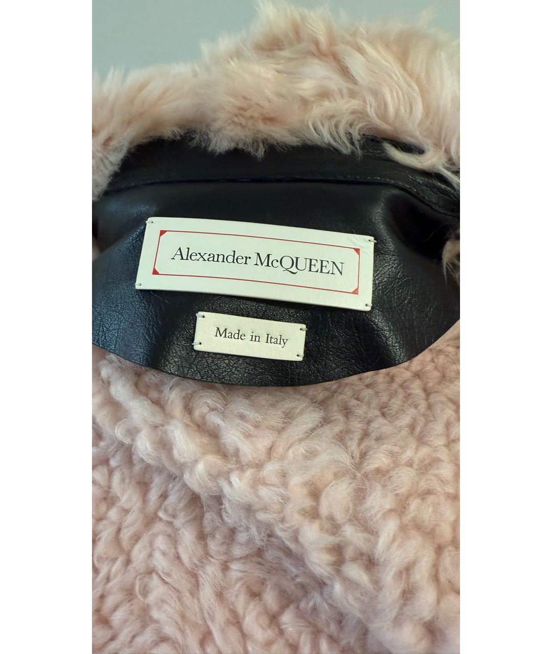ALEXANDER MCQUEEN Розовая меховая дубленка, фото 3