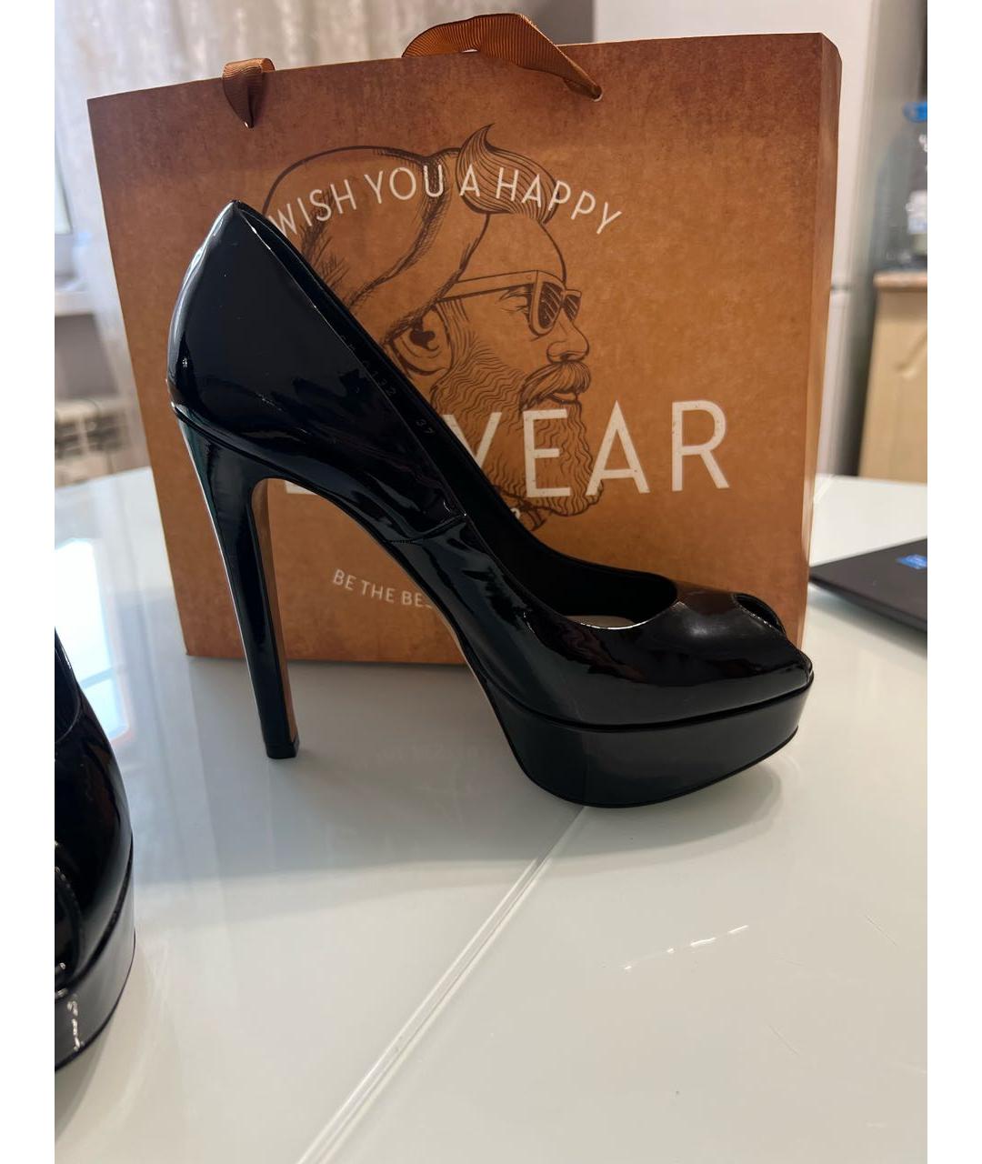 CHRISTIAN DIOR Черные туфли из лакированной кожи, фото 4