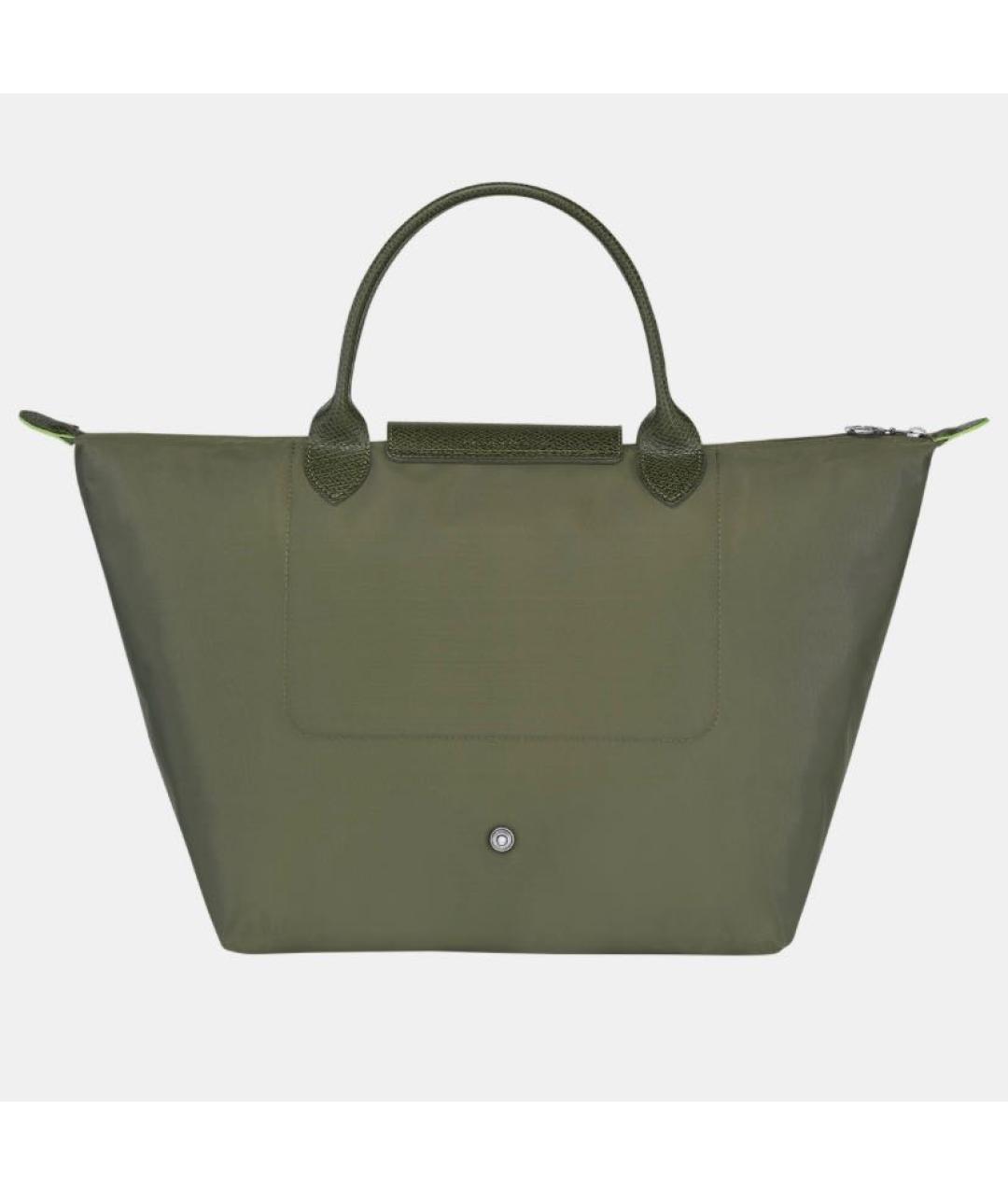 LONGCHAMP Зеленая тканевая сумка тоут, фото 4