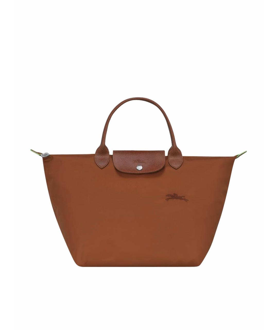 LONGCHAMP Коричневая тканевая сумка тоут, фото 1