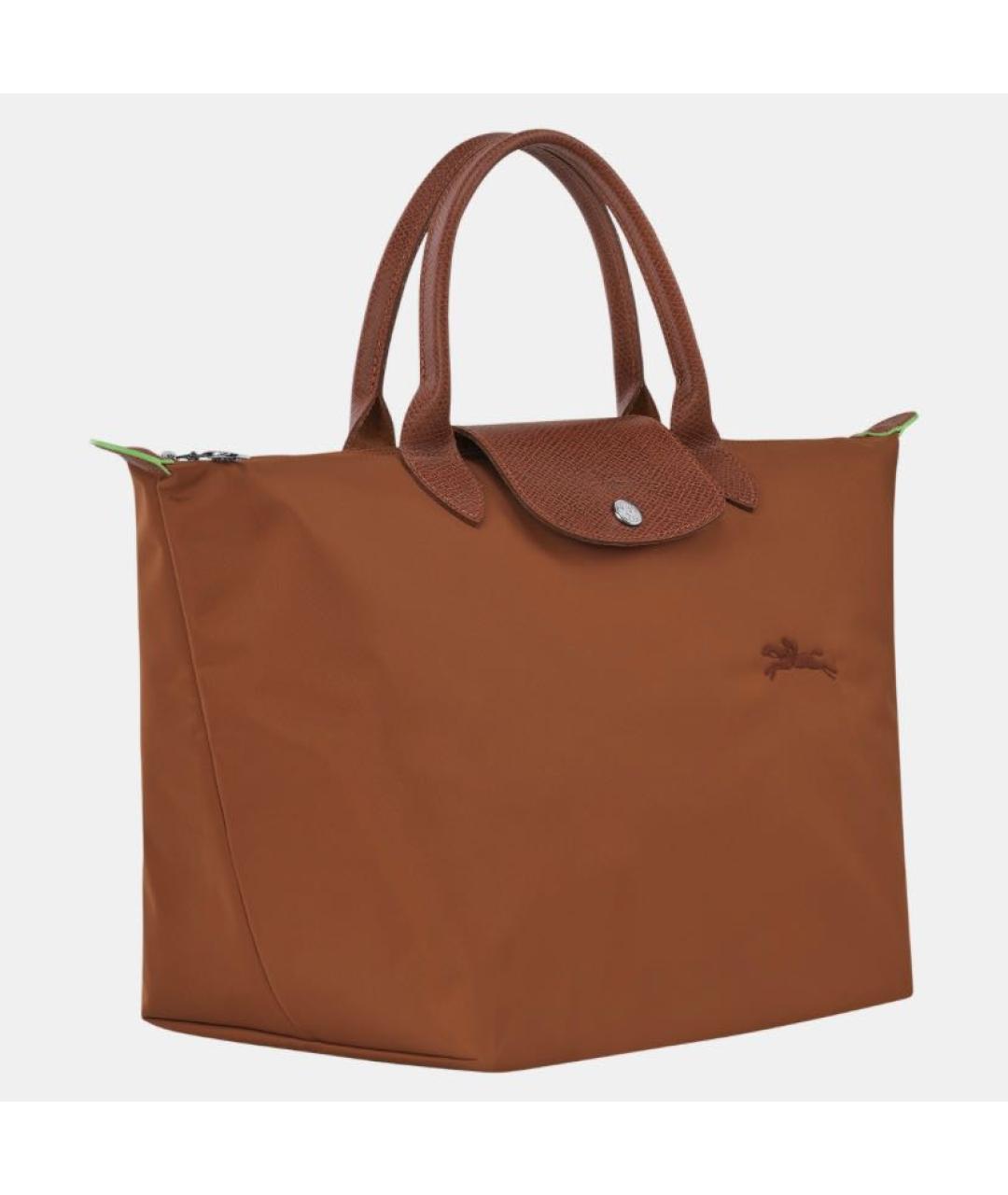 LONGCHAMP Коричневая тканевая сумка тоут, фото 4