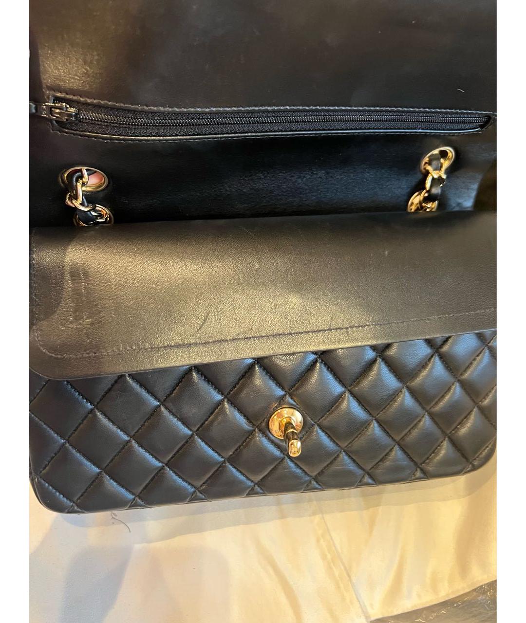 CHANEL Черная кожаная сумка через плечо, фото 8