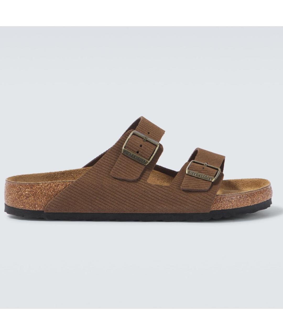 BIRKENSTOCK Коричневые кожаные сандалии, фото 5