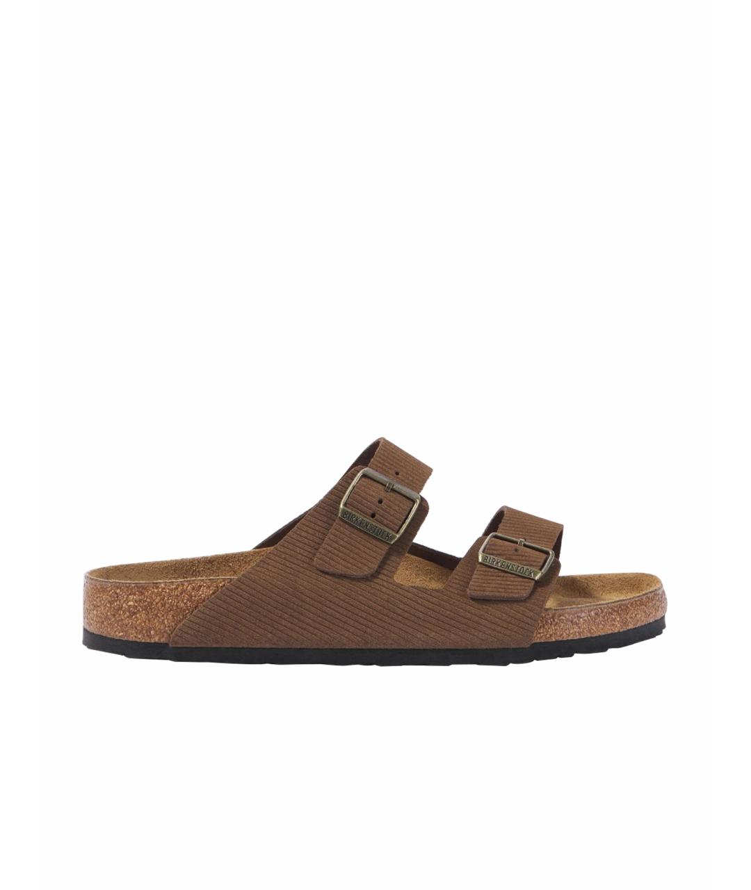 BIRKENSTOCK Коричневые кожаные сандалии, фото 1