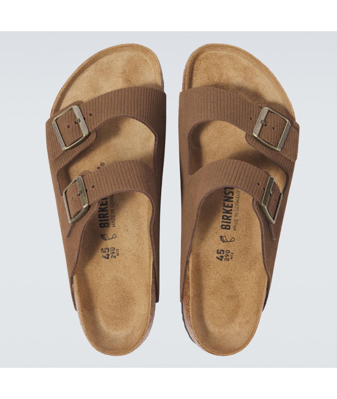 BIRKENSTOCK Коричневые кожаные сандалии, фото 2