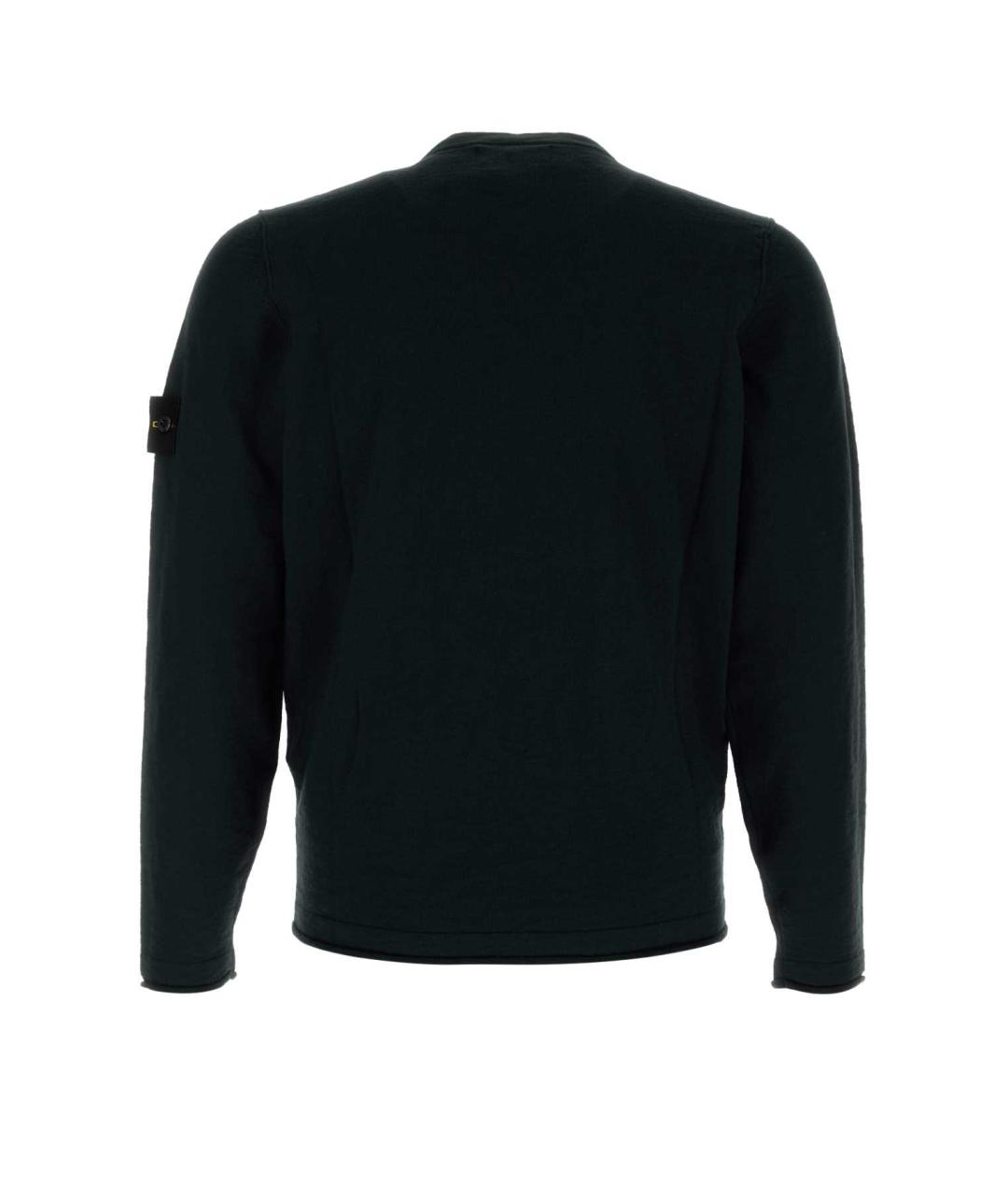 STONE ISLAND Черный хлопковый джемпер / свитер, фото 2