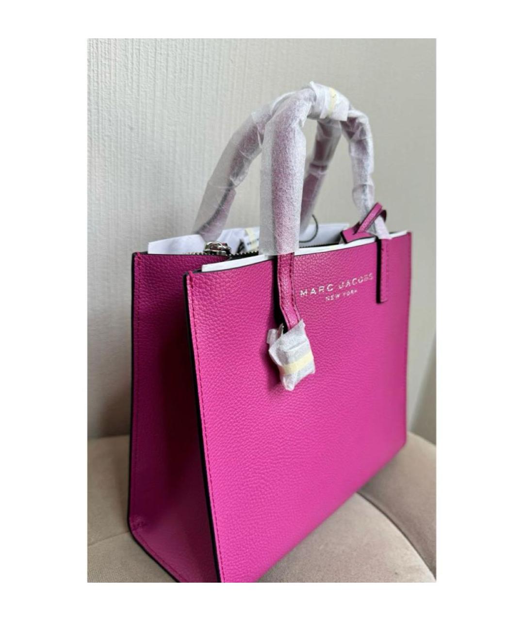 MARC JACOBS Фуксия кожаная сумка тоут, фото 4