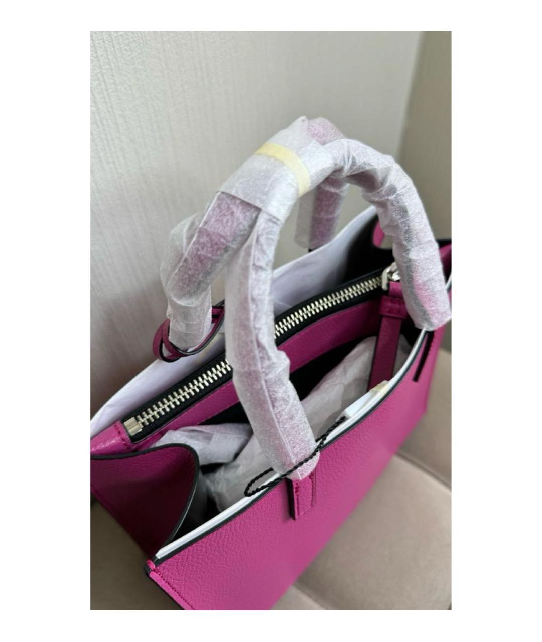 MARC JACOBS Фуксия кожаная сумка тоут, фото 5