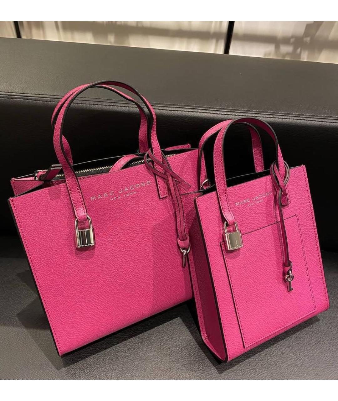 MARC JACOBS Фуксия кожаная сумка тоут, фото 7