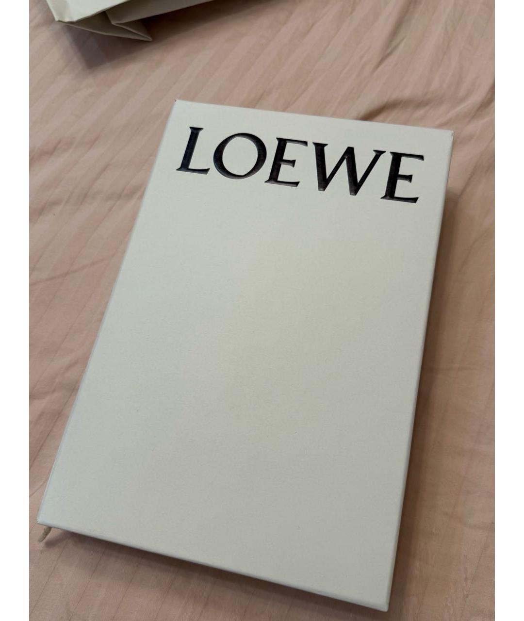 LOEWE Бежевый шерстяной шарф, фото 6