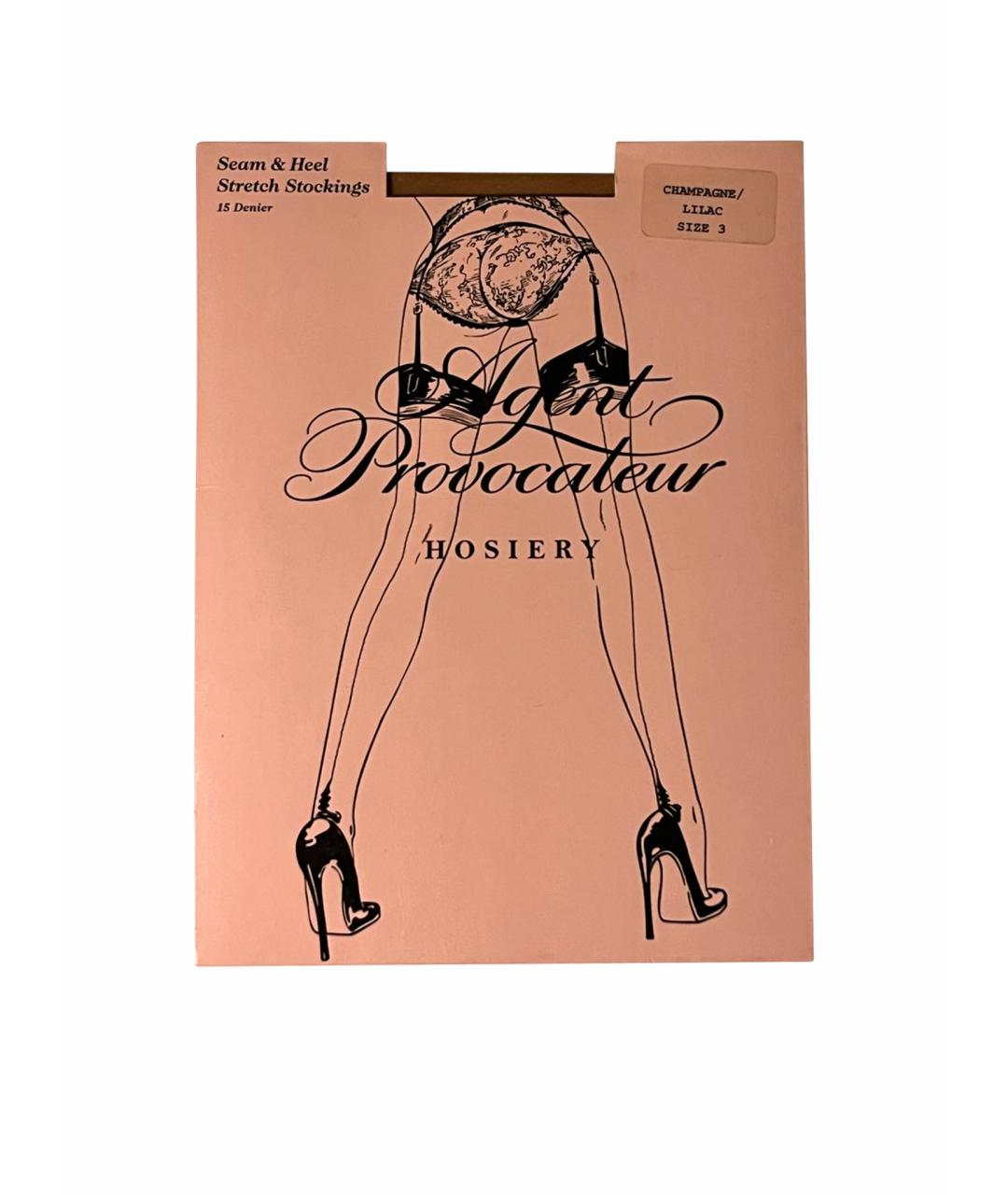 AGENT PROVOCATEUR Бежевые носки, чулки и колготы, фото 1