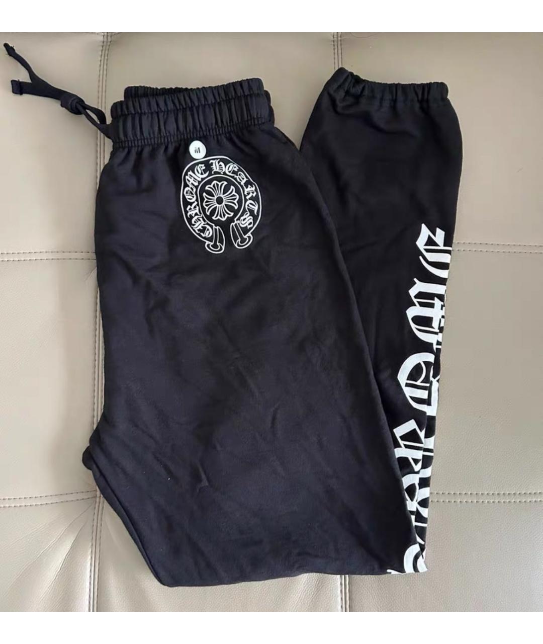 CHROME HEARTS Черные хлопковые спортивные брюки и шорты, фото 3