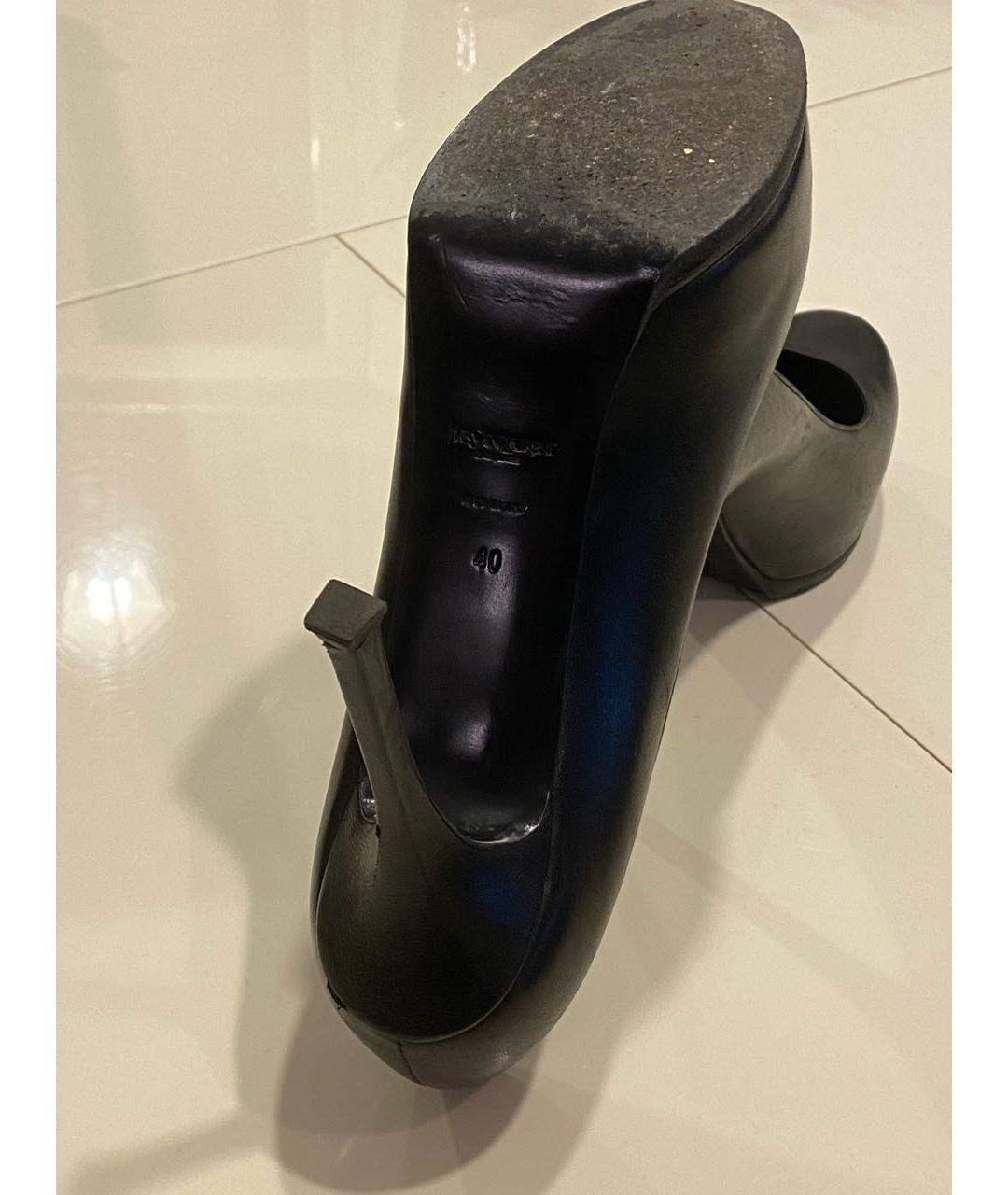 SAINT LAURENT Черные кожаные туфли, фото 5