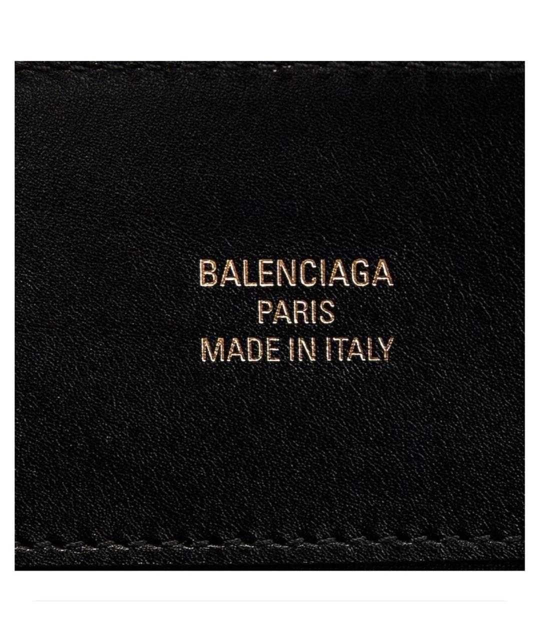 BALENCIAGA Черная кожаная сумка тоут, фото 5