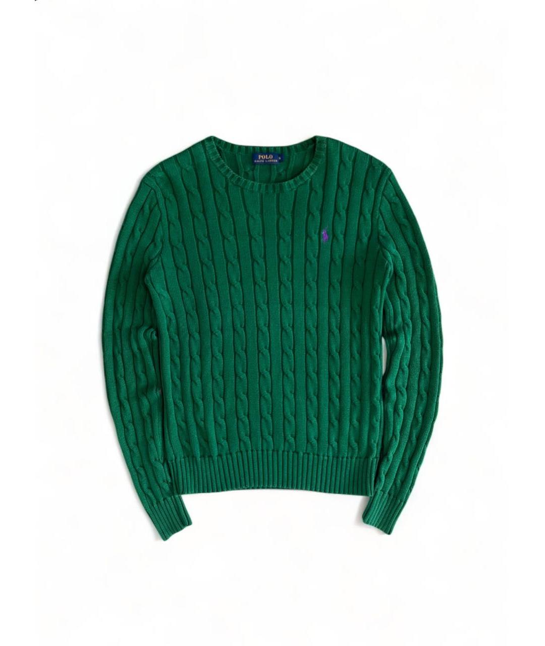 POLO RALPH LAUREN Зеленый хлопковый джемпер / свитер, фото 1