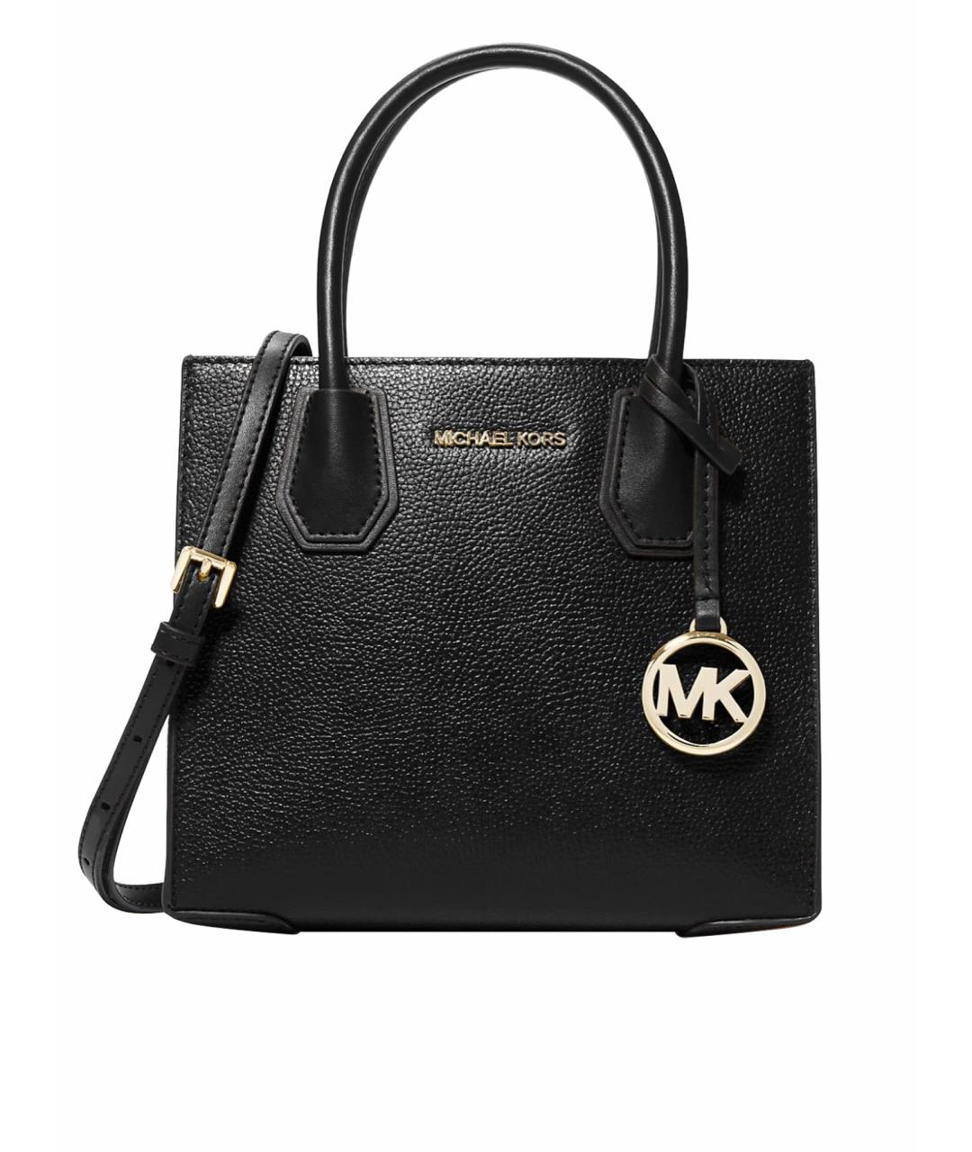 MICHAEL KORS Черная кожаная сумка с короткими ручками, фото 1