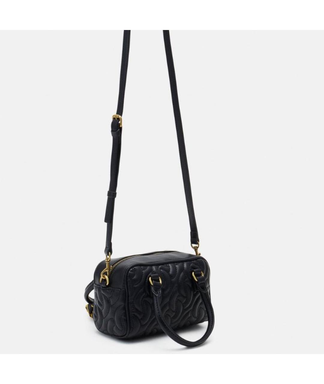 VERSACE JEANS COUTURE Черная сумка с короткими ручками из искусственной кожи, фото 2