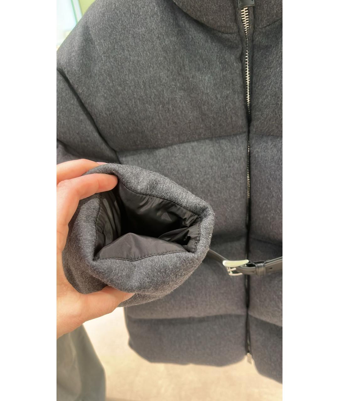 PRADA Серый шерстяной пуховик, фото 7