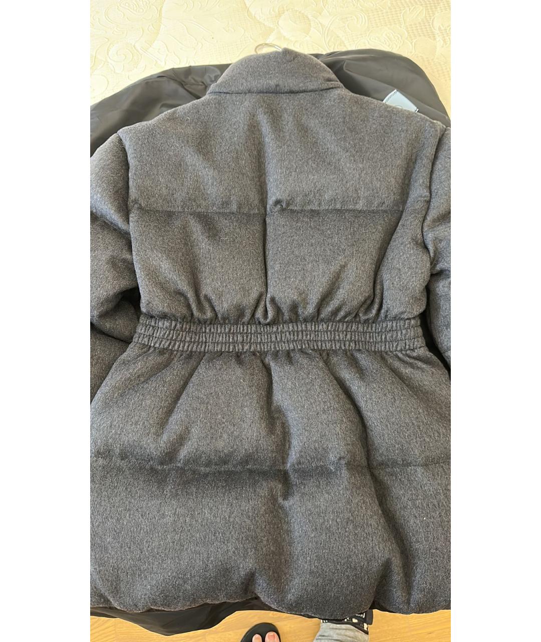 PRADA Серый шерстяной пуховик, фото 2