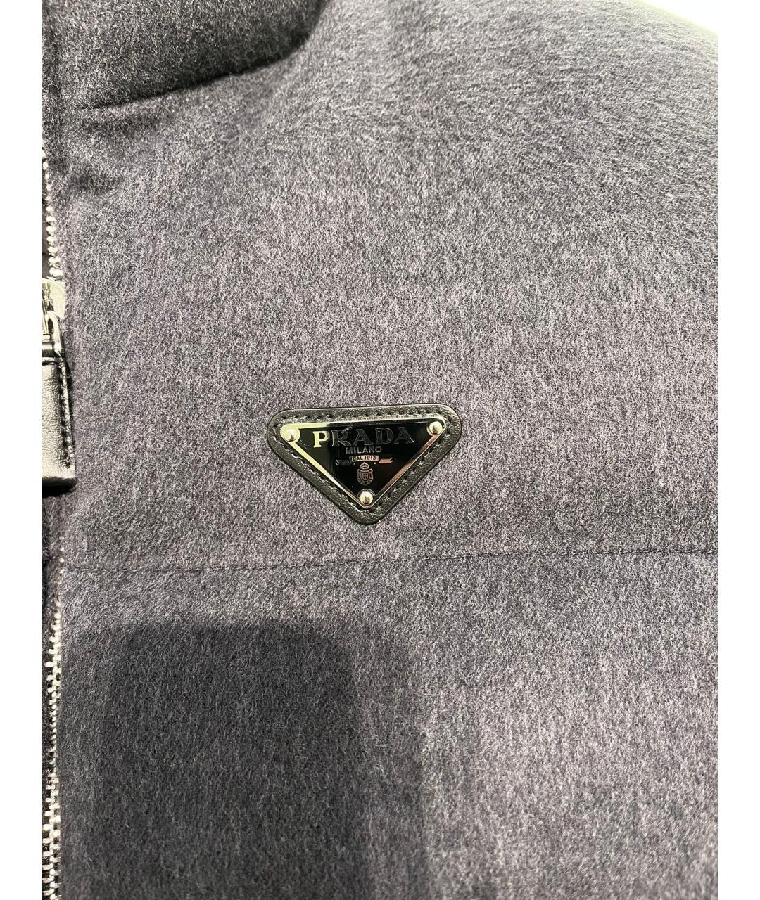 PRADA Серый шерстяной пуховик, фото 8