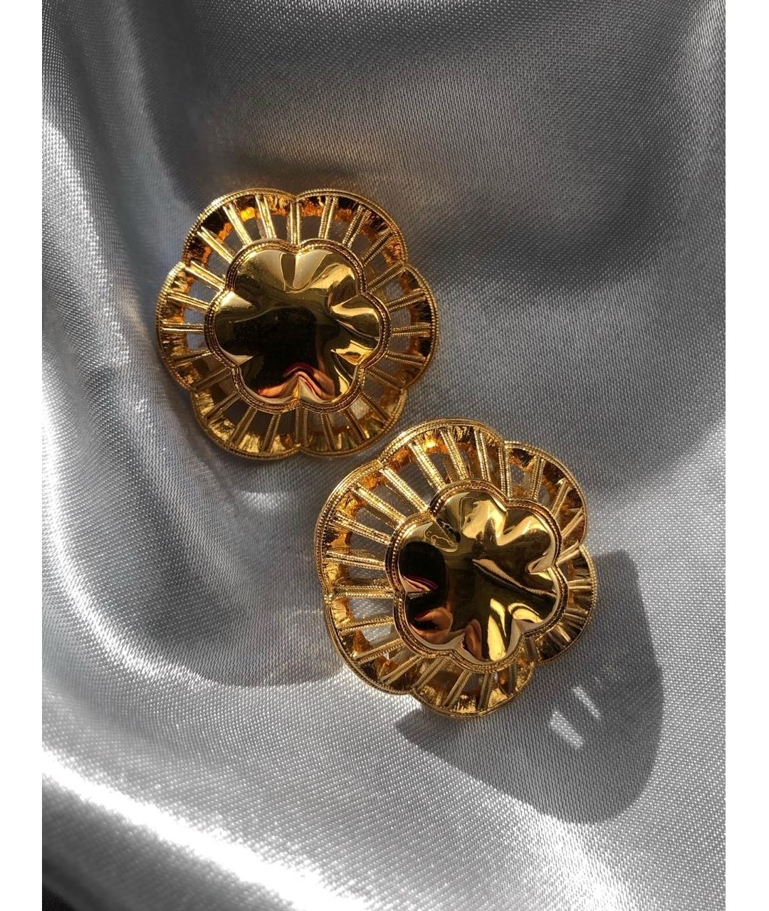 NINA RICCI Золотые металлические клипсы, фото 3