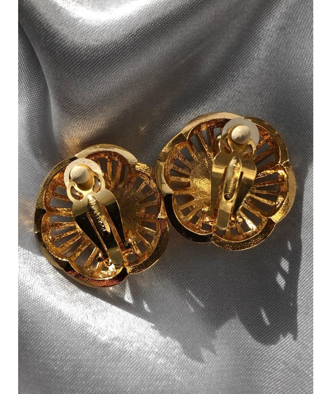 NINA RICCI Золотые металлические клипсы, фото 4