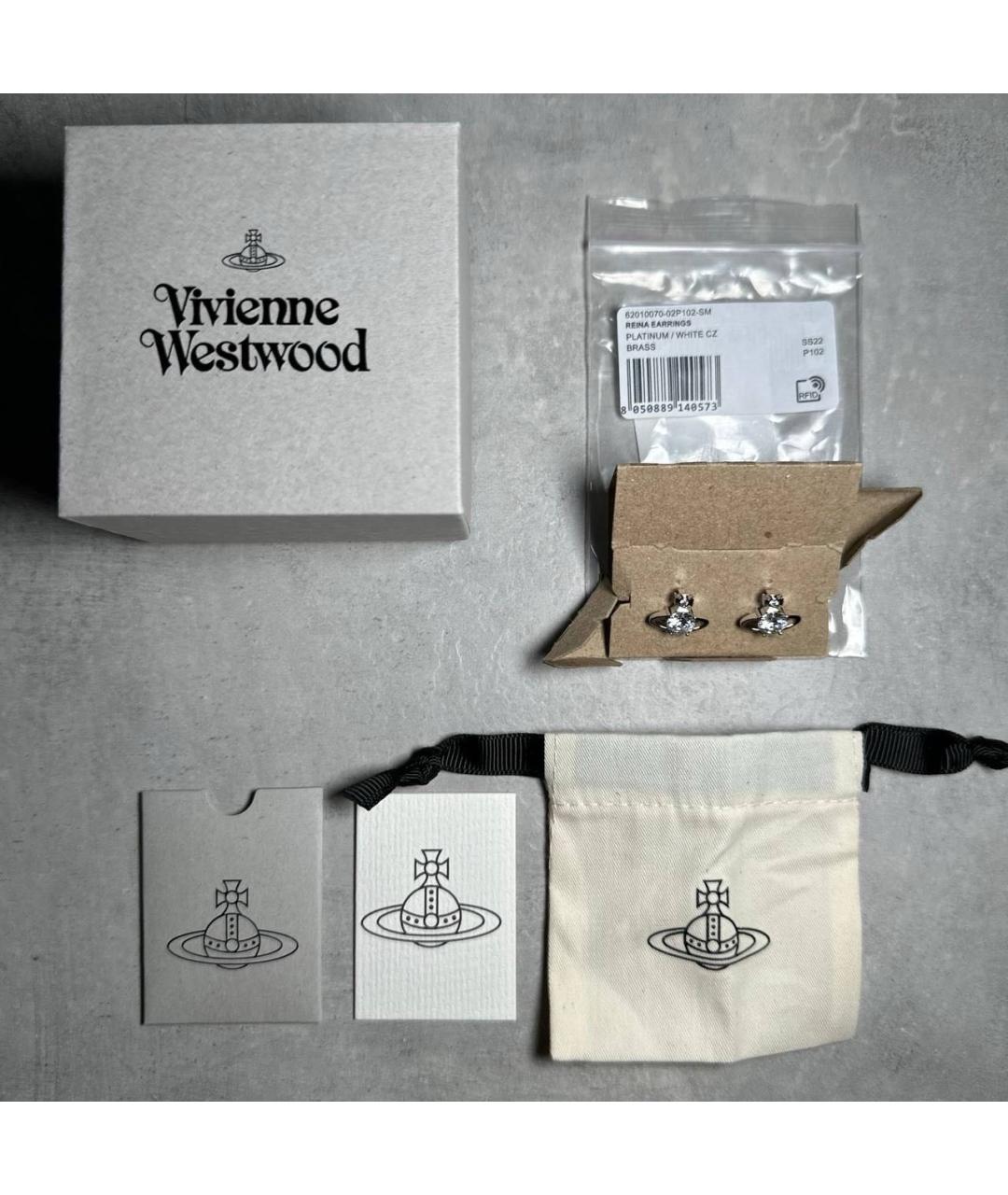 VIVIENNE WESTWOOD Серебряные латунные серьги, фото 4