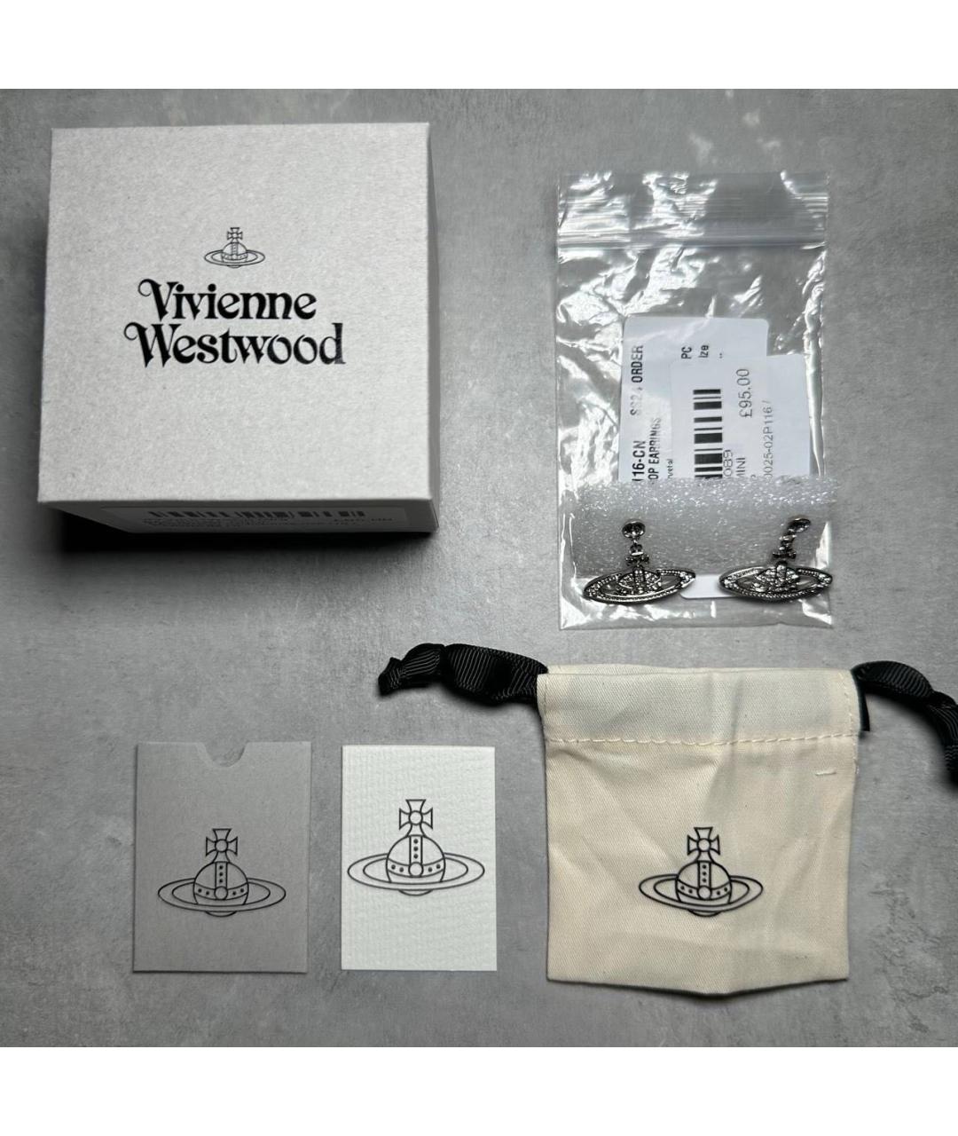 VIVIENNE WESTWOOD Серебряные латунные серьги, фото 5