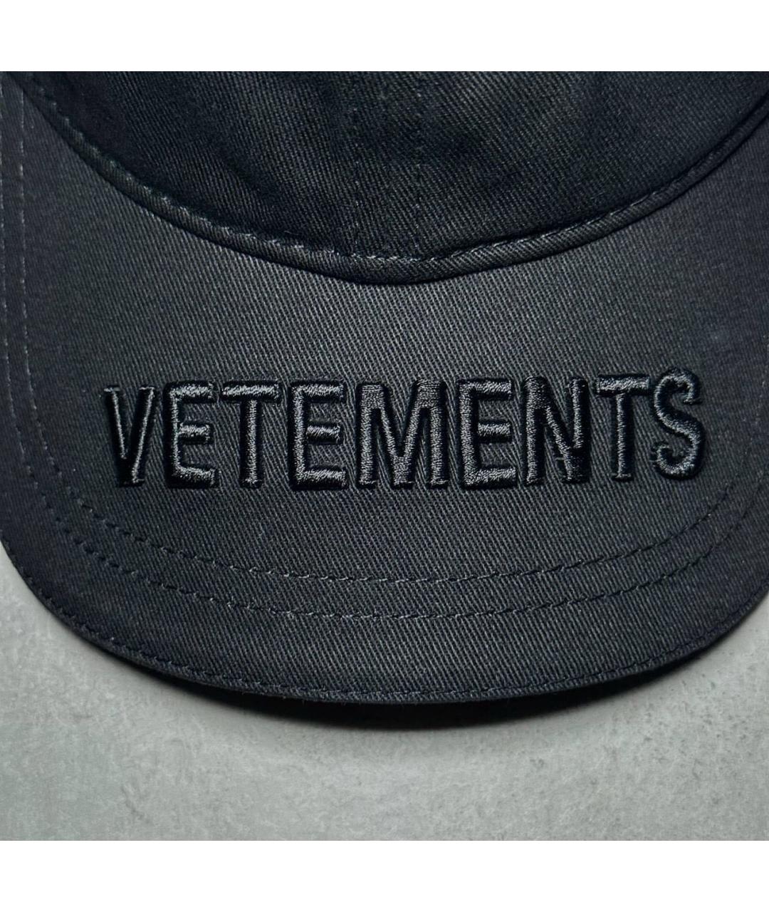 VETEMENTS Черная хлопковая кепка/бейсболка, фото 5