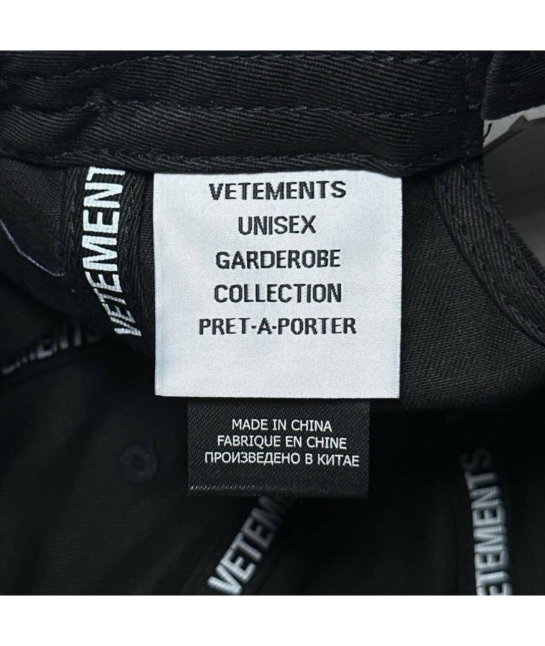 VETEMENTS Черная хлопковая кепка/бейсболка, фото 7