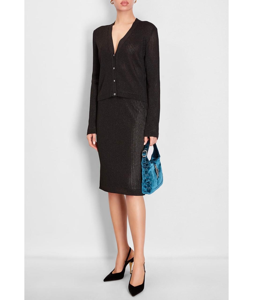 GUCCI Черная юбка миди, фото 3
