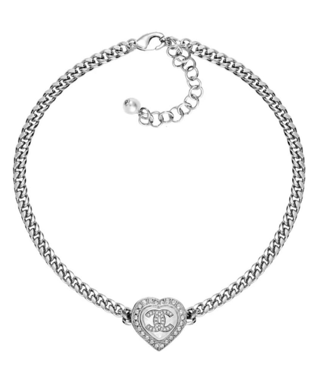 CHANEL Серебряное металлическое колье, фото 1