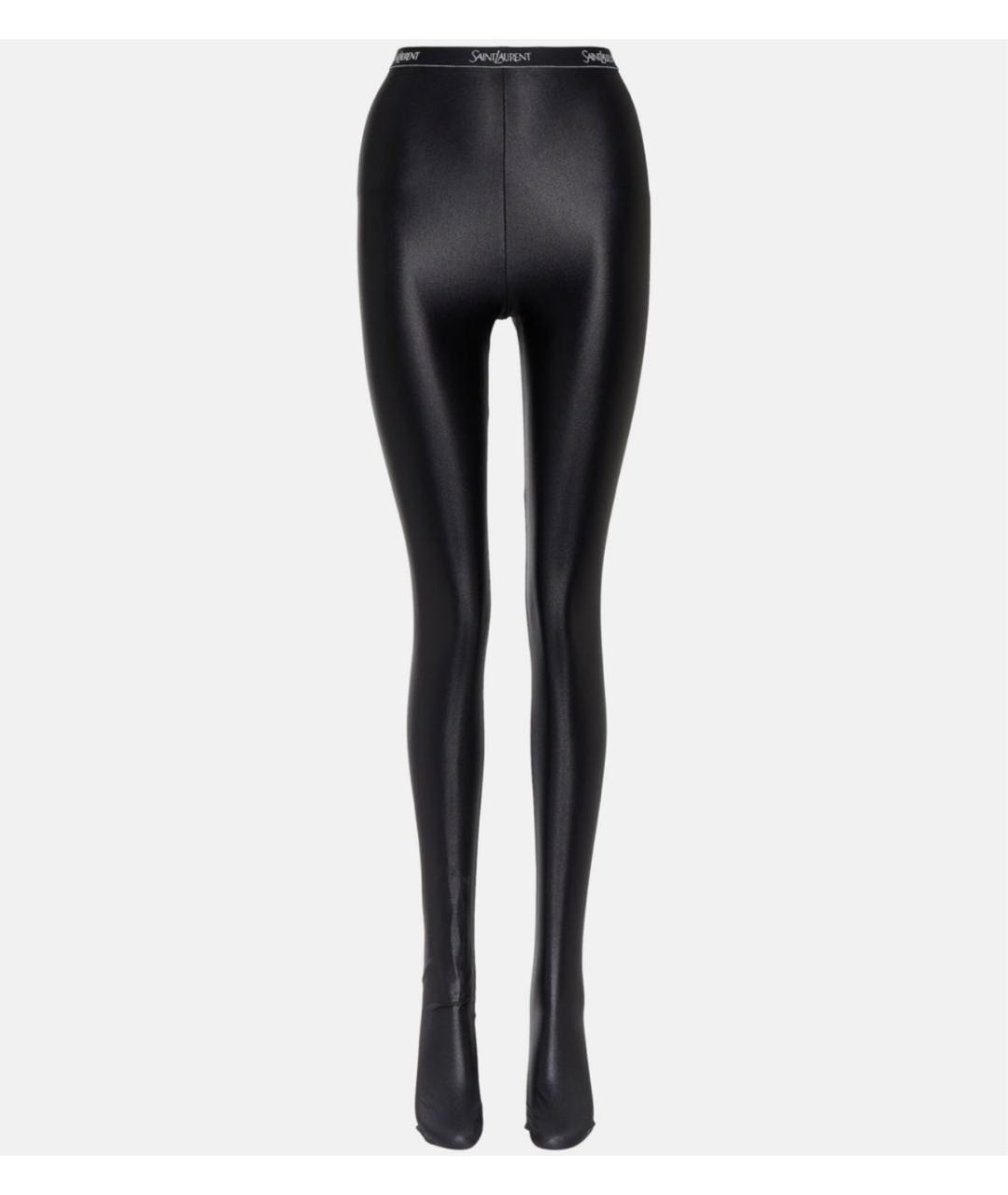 SAINT LAURENT Черные полиамидовые леггинсы и велосипедки, фото 5