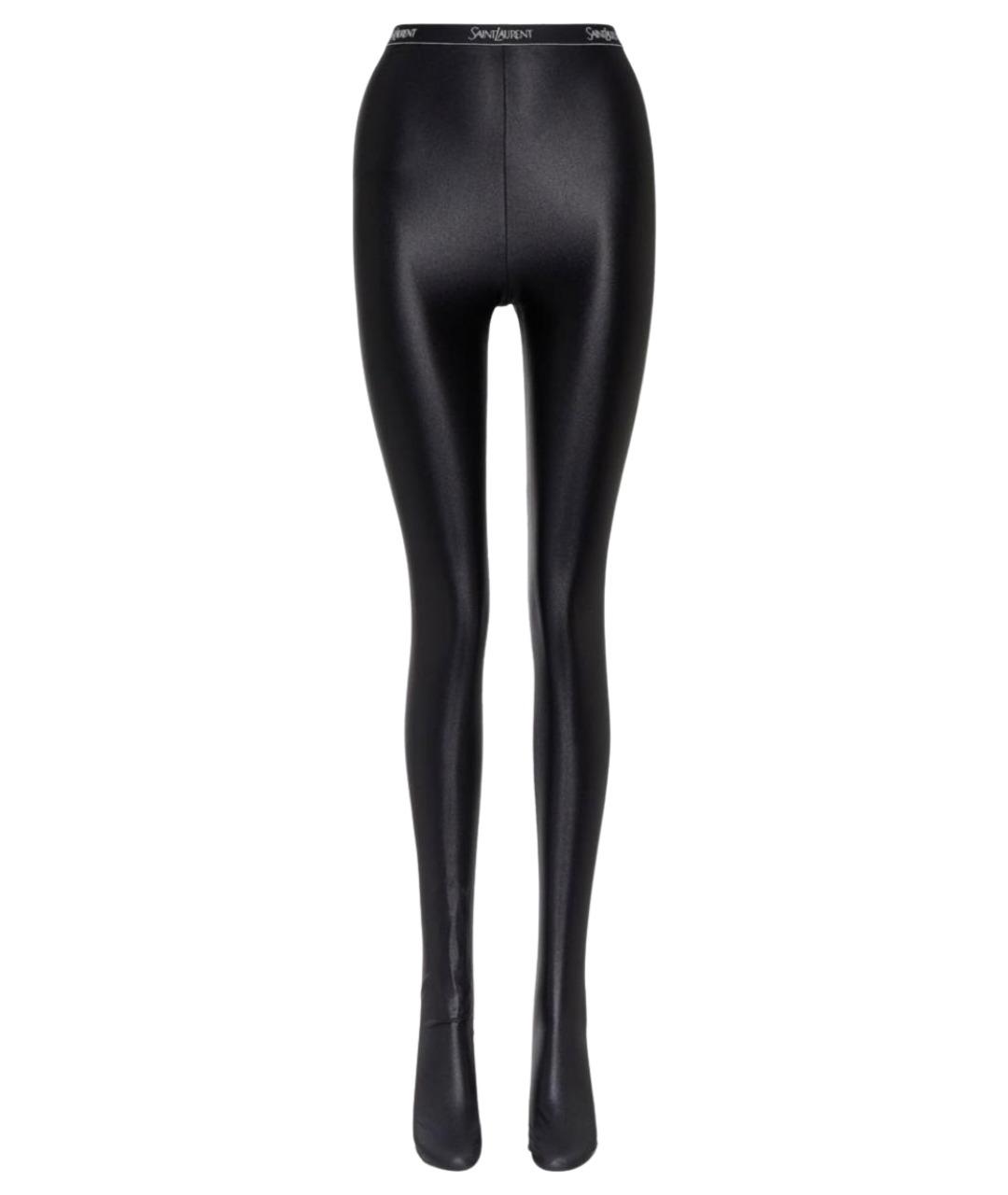 SAINT LAURENT Черные полиамидовые леггинсы и велосипедки, фото 1
