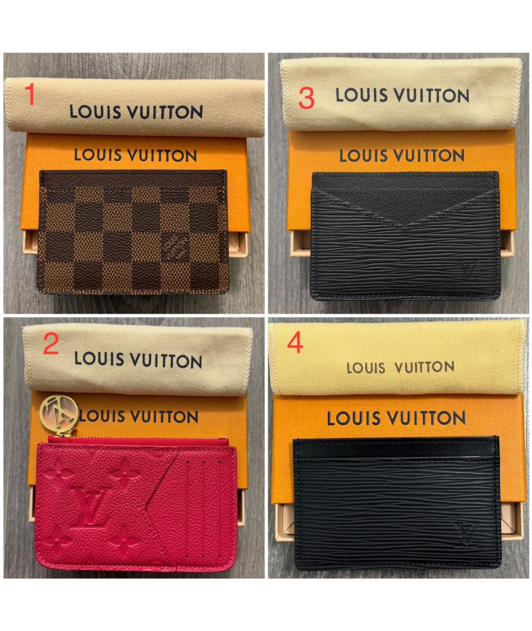 LOUIS VUITTON Черный кожаный кардхолдер, фото 8