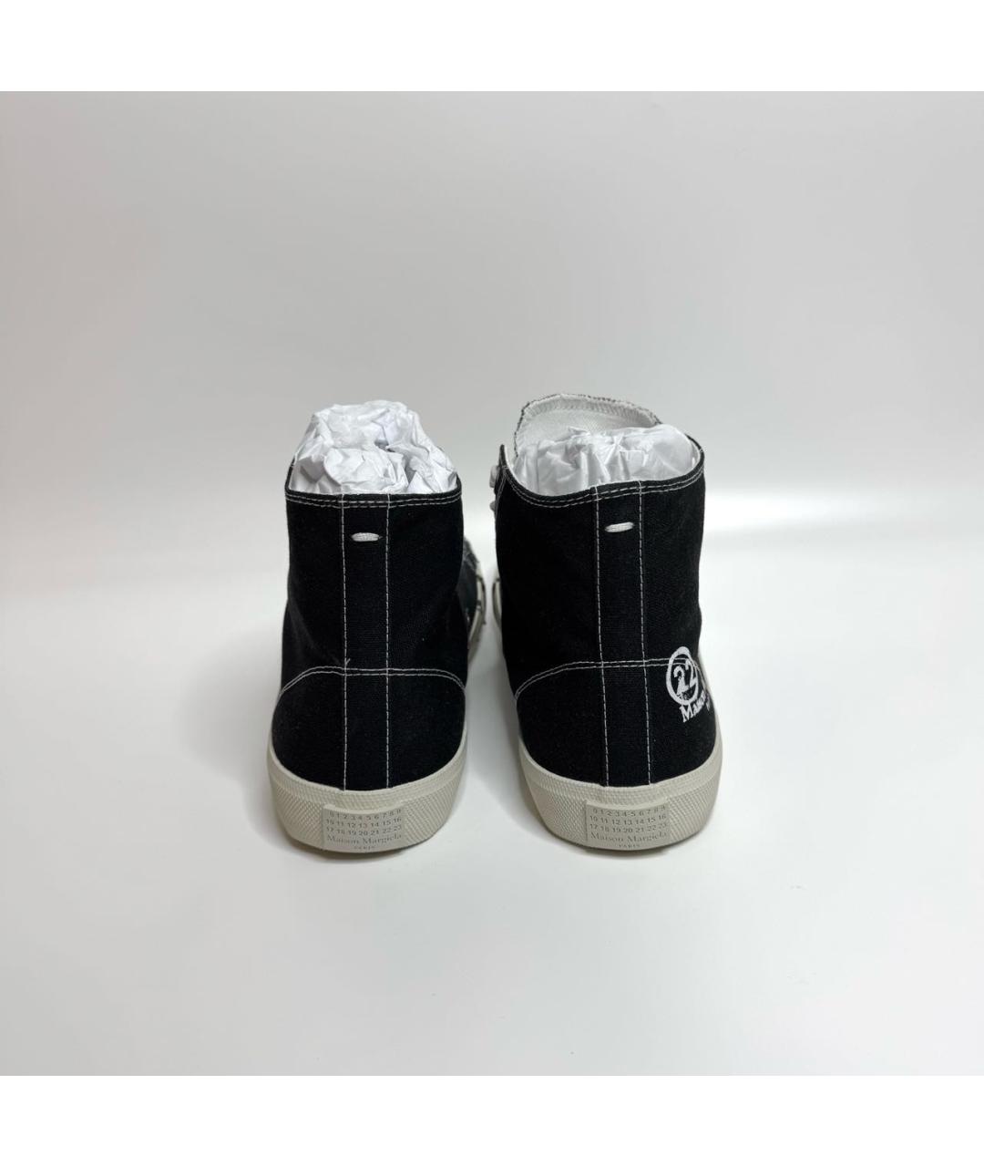 MAISON MARGIELA Черные текстильные кеды, фото 5