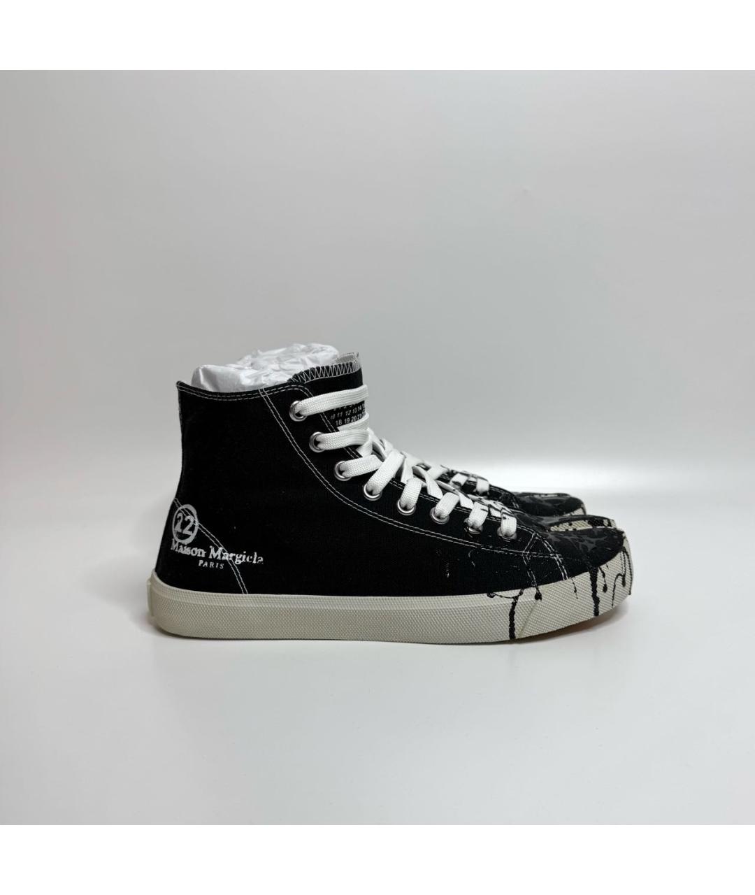 MAISON MARGIELA Черные текстильные кеды, фото 2