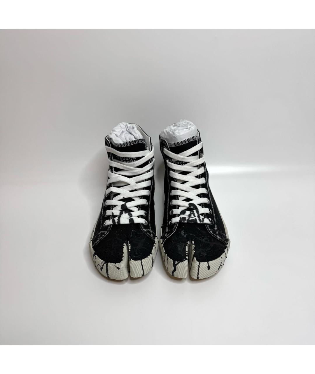 MAISON MARGIELA Черные текстильные кеды, фото 4