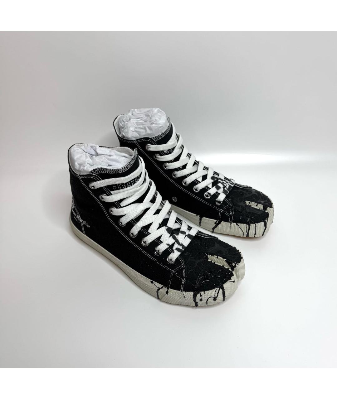 MAISON MARGIELA Черные текстильные кеды, фото 3