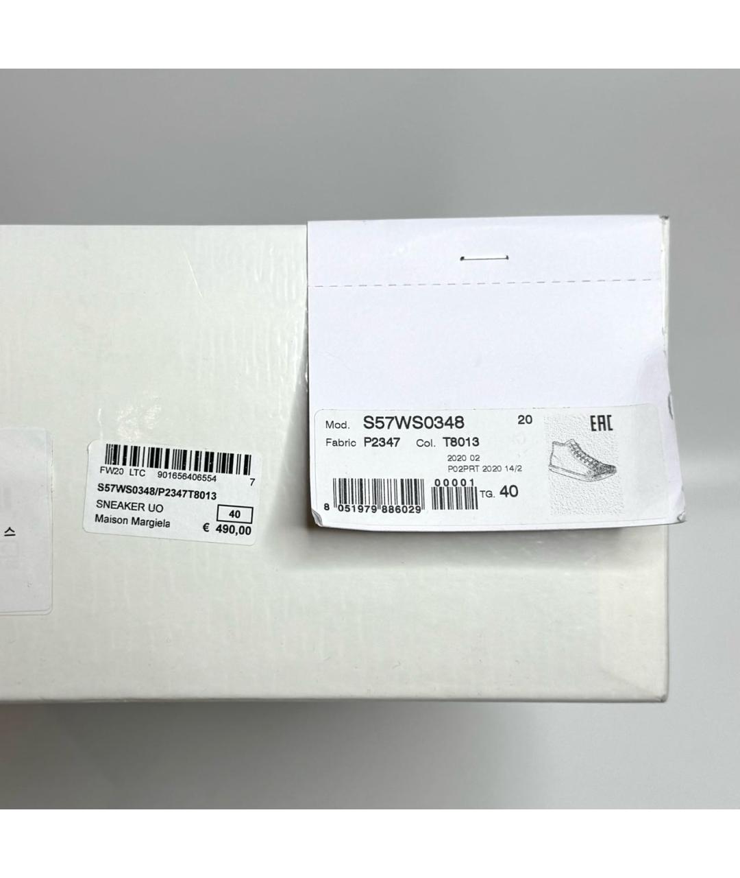 MAISON MARGIELA Черные текстильные кеды, фото 8